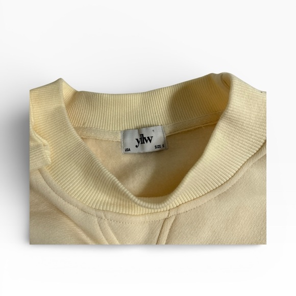 YLLW THE LABEL Let's Take A Trip Soon Crew Neck Sweatshirt Size Small Oversized - Picture 7 of 10